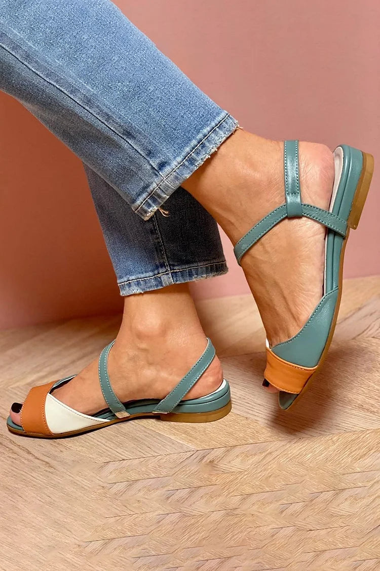 GINEVRA | SANDALY TRICOLOR OPEN-TOE