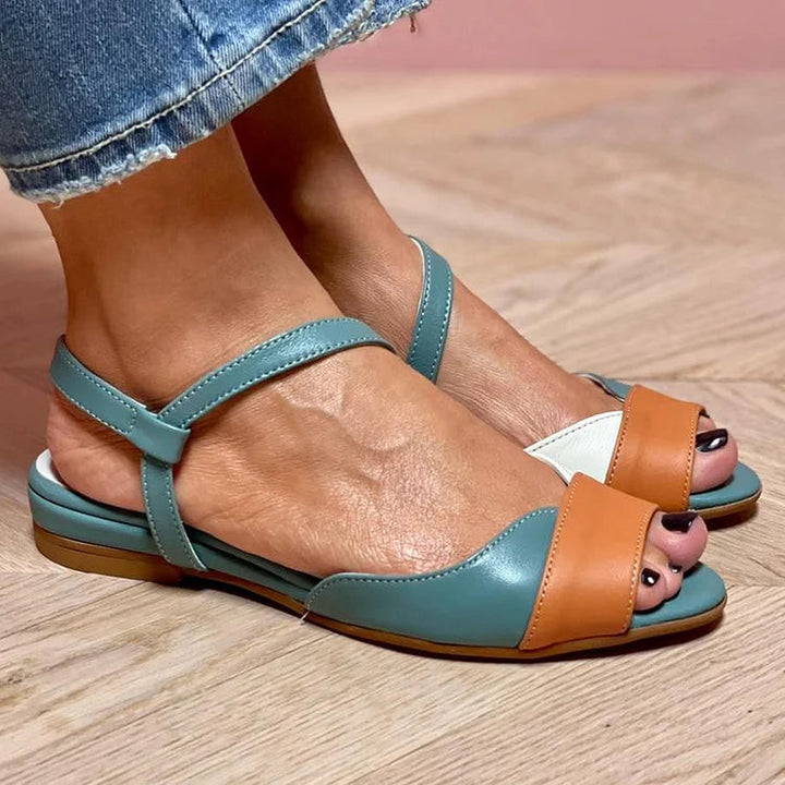 GINEVRA | SANDALY TRICOLOR OPEN-TOE
